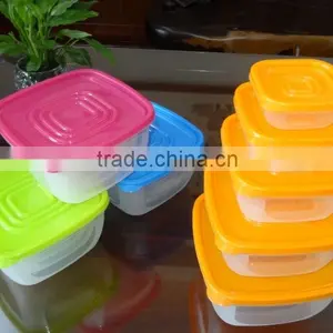 Popular 5 Pcs Set Square Plastic Food Storage Container thumbnail-1
