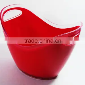 Large Beer Custom Clear Bulk Acrylic PS Plastic Ice Bucket thumbnail-1