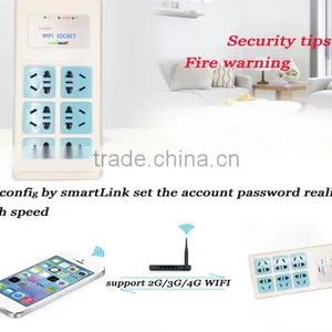 2200W 6-sockets Smart WiFi Power Strip With Home Alarm Function Compatible With 16PCS 315MHz OR 433MHz Wireless External Sensors thumbnail-5