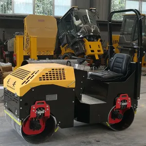 Double Steel Wheel 3 Ton Roller Roller Hydraulic Double Steel Wheel Drive Small Roller Asphalt Compaction Machine thumbnail-1