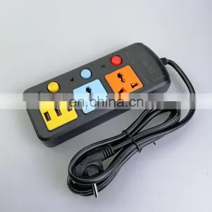 New Black Shape Universal Socket With USB Socket Extension Socket 2022 thumbnail-2