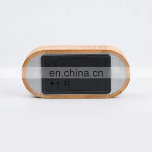 Creative Grandpa Men Mobile Bamboo Gift Table Small Digital Alarm Chime Clock Manufacturer for Living Room thumbnail-4