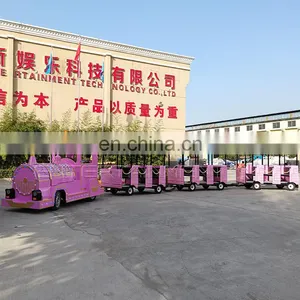 China Professional Manufacturer Park Trackless Train Electric Rides Tourist Train for Sale thumbnail-2