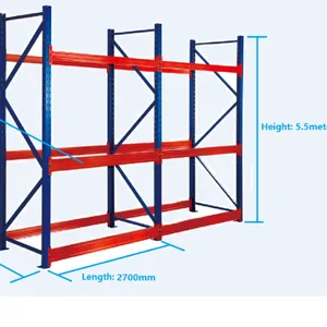 Box Beam Upright Frame Storage Racking Pallet Rack Metal Shelving for Industrial Warehouse thumbnail-1