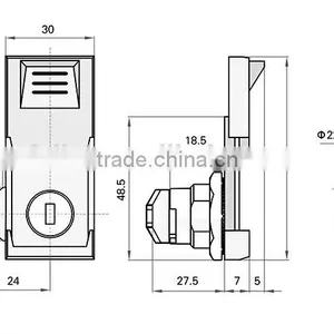 CE RoHS 2015 FEILEI A-99-1 Wenzhou Wholesale Zinc Alloy High Safty Chrome Plated Metal Cabinet Plane Locks thumbnail-6