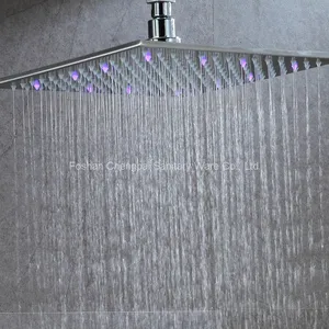Concealed LED Square Shower Head With Shower Arm Shower Mixer 304 Stainless Steel Showerhead thumbnail-3