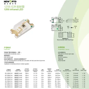 SMD 1206 InfraRed LED IR LED for Filling Light, IR Night Version, Security Monitoring, Visual Doorbell, Newopto thumbnail-2