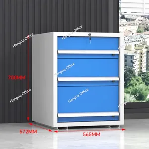 Industrial Mobile Tool Cabinet All-Steel Construction, Self-Locking System & High Mobility for Warehouse Tool Management and Field Service thumbnail-2