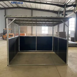 Heavy-Duty Steel Horse Shelter With Removable Roof - Weatherproof Stable for Outdoor Pasture, Equine Protection & Easy Assembly thumbnail-6