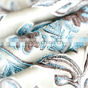 Blue Jacquard Sofa Fabric Recycled Polyester Fabric thumbnail-4