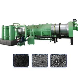 Continuous Carbonization Furnace EPC Project Garden Waste Olive Waste Biomass Charcoal Making Processing Line thumbnail-1