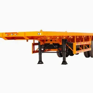 3 Axle 40ft Flatbed Semi Trailer Heavy Duty thumbnail-2