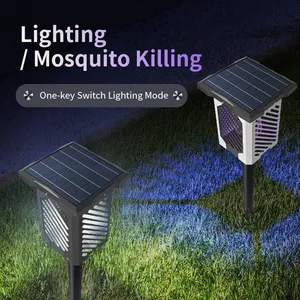 4th Generation Multi-Functional Metal Body LED Outdoor Light Solar Mosquito Lamp for Garden thumbnail-2