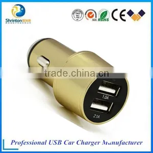 Original Design 2 Usb Car Charger for Mobile Phone and Tablet High Power 5V1A thumbnail-2