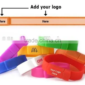 64MB~64GB Promotional Bracelet USB Flash Drive With Logo Print in PVC Directly From Shenzhen Factory thumbnail-2