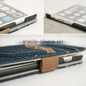 Denim Jean Mobile Phone Case With Card Slots for IPhone 6 thumbnail-5
