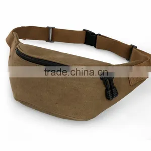 Personalized Brown Single Pocket Waist Bag Made Factory thumbnail-1