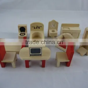 Wooden Baby Miniature Doll House Furniture Toys thumbnail-1