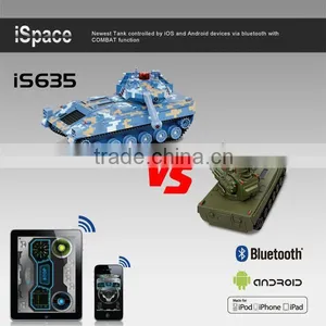 IS635 Newest Smartphone Combat Tank Controlled by Ios and Android Devices via Bluetooth With Combat Function thumbnail-1