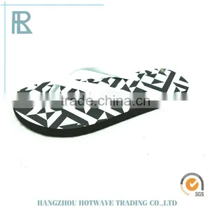 Latest Style Black White Geo Print Flip Flop thumbnail-1
