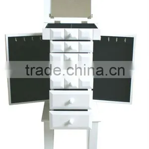Wooden Standing Jewelry Cabinet thumbnail-1