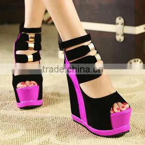 Supper High Sexy Women High Heel Wedge Shoes Quality Choice thumbnail-1