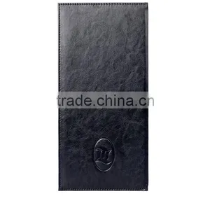 Black High Quality Leather Wine List Folder Menu Cover for Resturant thumbnail-2