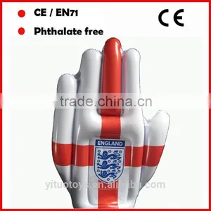 Cheer Inflatable Palm Red and White Inflatable Hands thumbnail-1