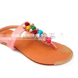 Fashion Lady Fancy Flat Heel Colorful Slippers thumbnail-4