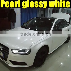 High Quality Pearl Glossy White Vinyl Film With Air Free Bubbles 1.52*20m thumbnail-1