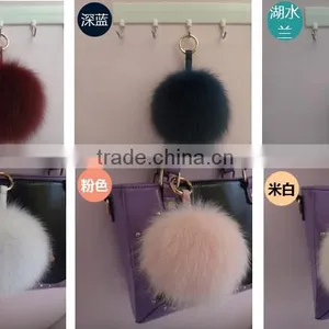 2016 New Fashion Genuine Fox Fur Ball for Keychain Bag Toy Accessories thumbnail-5