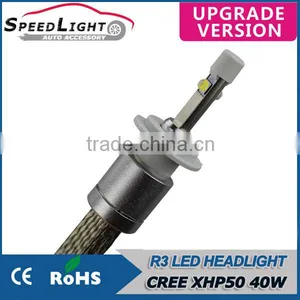 Available Sample Order Fanless System CRE.E XHP50 LEDs 40W 4800LM LED Headlight H7 Plug Play thumbnail-1