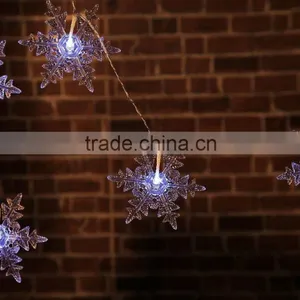 Xmas 10LED Big Snowflake Light Chain thumbnail-1