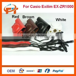 Leather Camera Case Bag for Casio EXILIM EX-ZR1000 Digital Compact Camera thumbnail-1