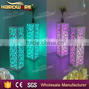High Led Party Wedding Table , Led Light Glass Bar Table , Battery Powered Party Table thumbnail-3