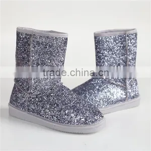 Ladies Grey Glitter Boot thumbnail-1