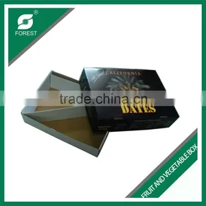 BLACK MATT CUSTOM CORRRUGATED FRUIT CARTONS RECYCLED MATERIAL PAPER PACKING BOXES FOR SALE thumbnail-1