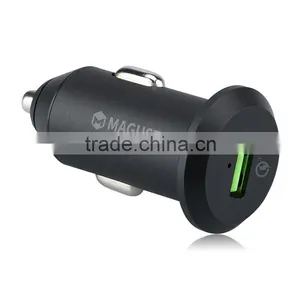 Quick Charge 3.0 Car Charger With Aluminum Alloy Black thumbnail-1