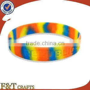 Custom Giveaway Embossed Printed Personalized Soft Silicone Ruler Slap Bracelet Wistbands thumbnail-3