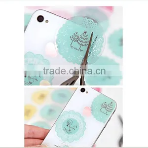 2015New Design Pvc Removable Sticker for Cell Phone Macbook Decor/DIY Product Flower Shape Removable Pvc Sticker thumbnail-1