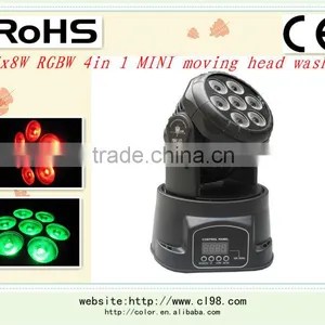 LED Stage Wash Light 7PCS*8W RGBW Moving Head Light thumbnail-1