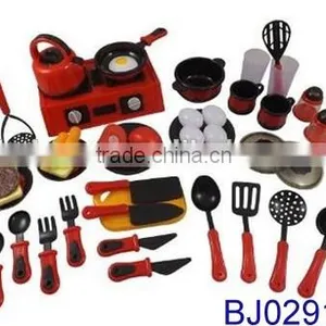 Mini Breakfast Stove Kitchen Appliance Play Food Toy Set for Kids thumbnail-1