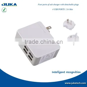 5V 4 Port 25W USB Charger Wall Mount Travel Charger , Multi Port Usb Charger thumbnail-3