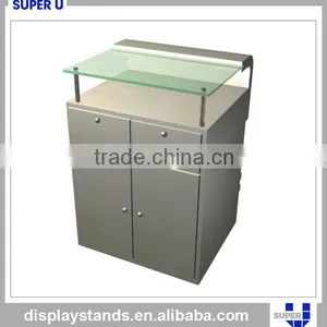 Front Service Counter Furniture Cheap Reception Counter With Glass thumbnail-4