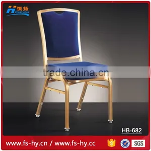 HB-689 Wholesale Banquet Chairs Aluminum Rental Price Steel Banquet Chair With Upholstered Cushion thumbnail-3