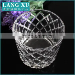 Grid Pattern Drinking Glass Tumblers Crystal Glass Cup thumbnail-4
