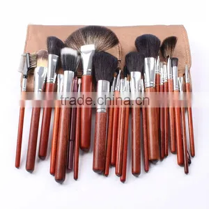 25pcs Top Quality Natural Wooden Handle Cosmetic Brush thumbnail-2