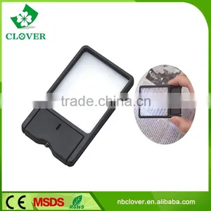 Card Shape Plastic Reading Magnifier With Led Light for Elderly thumbnail-1