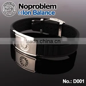Noproblem D001 Magnetic Bead Titanium Man Jewelry Health Power Bracelets thumbnail-1
