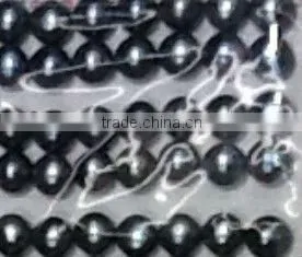 10mm Black Round Flat Half Drilled Pearl thumbnail-1